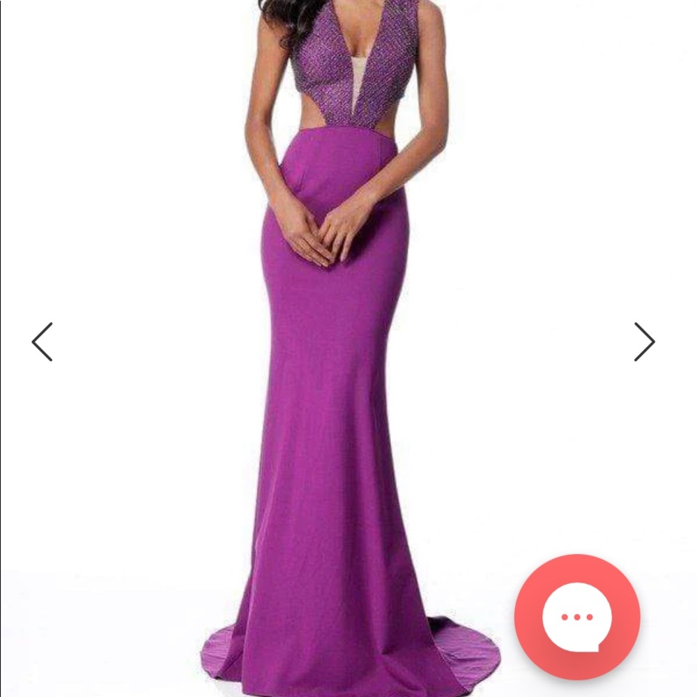 NWT Sherri Hill size 0 plum formal